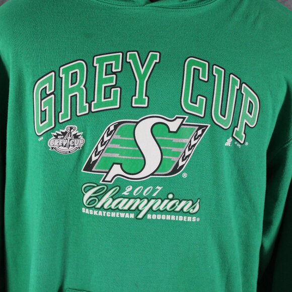 Saskatchewan Roughriders Hoodie (Retro) - 2007 Grey Cup Champions - Men's Large - Picture 2 of 8